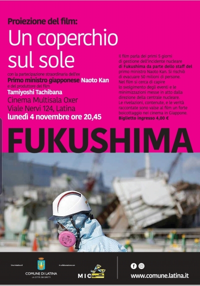 L’ex premier Naoto Kan a Latina per presentare il film su Fukushima